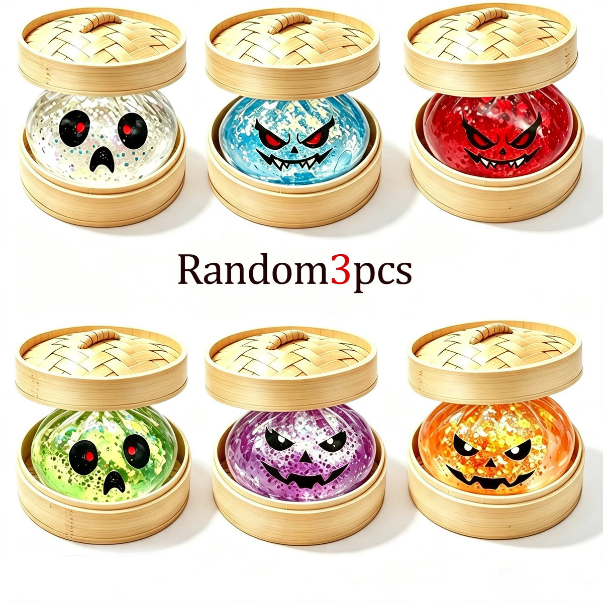 Halloween Glitter Dumpling Squishy