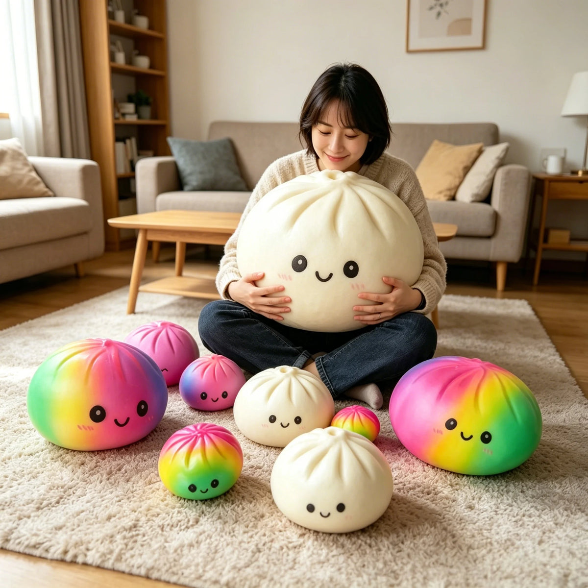 Giant Colorful Dumpling Squishy