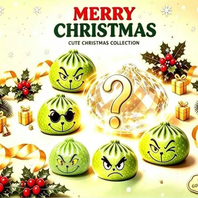 Merry Christmas Grinch Dumpling Squishy