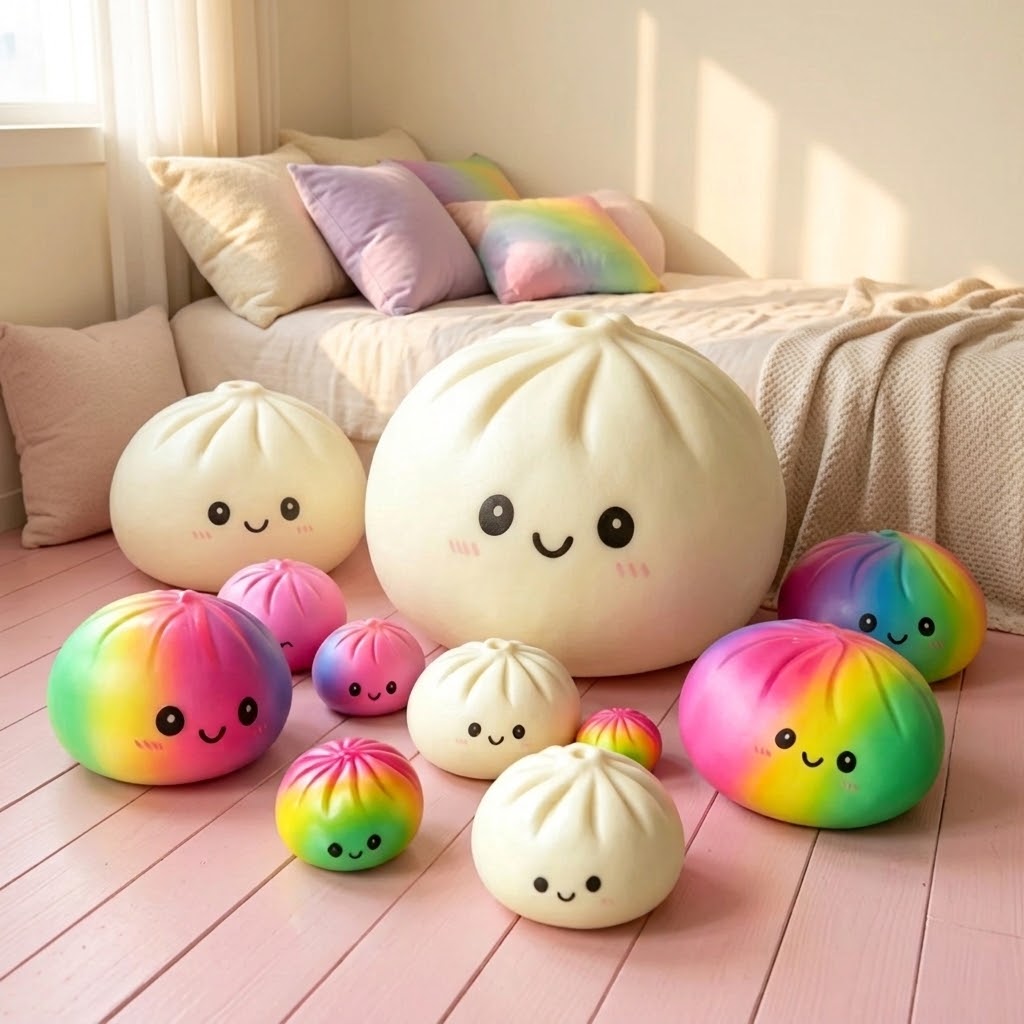 Giant Colorful Dumpling Squishy