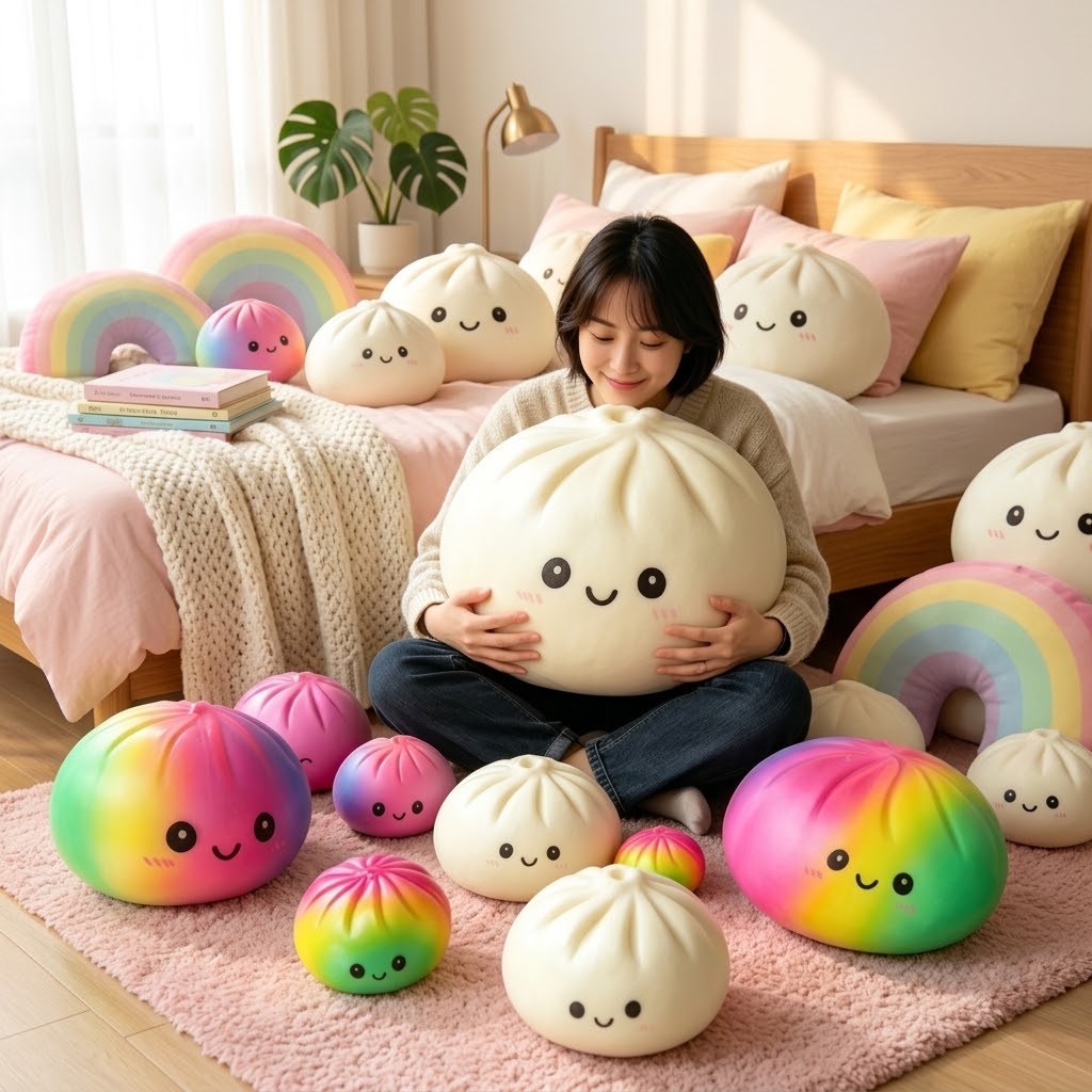 Giant Colorful Dumpling Squishy